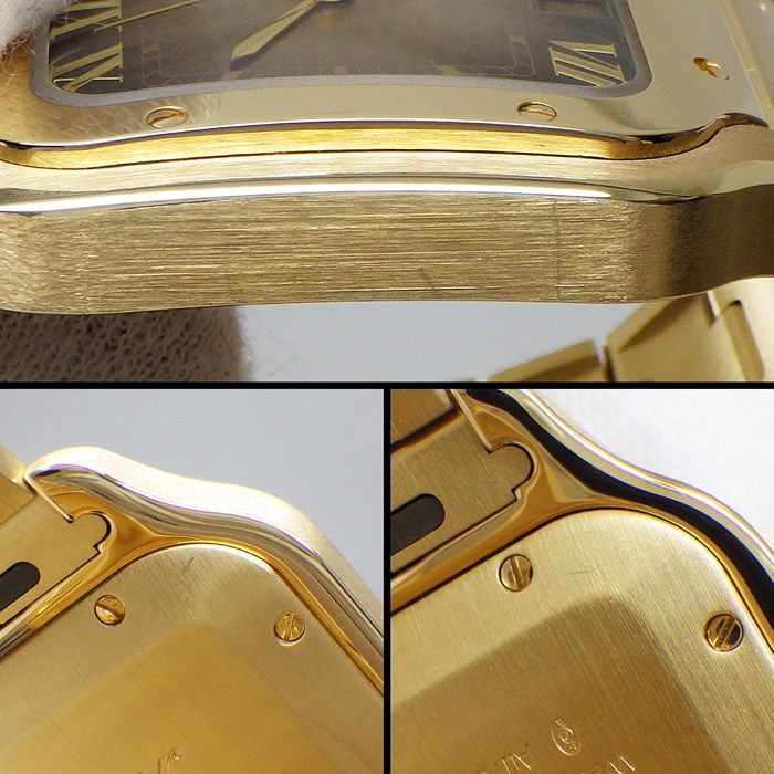 Cartier Santos LM WGSA0095 - 2024 New Release, Brown Dial, K18YG