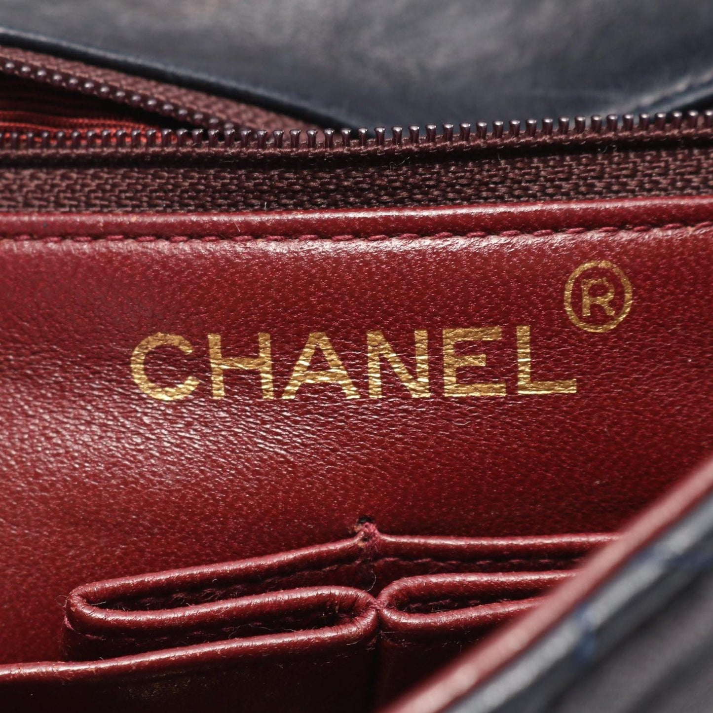 CHANEL Mini Matelassé 20 Shoulder Bag in Navy Lambskin