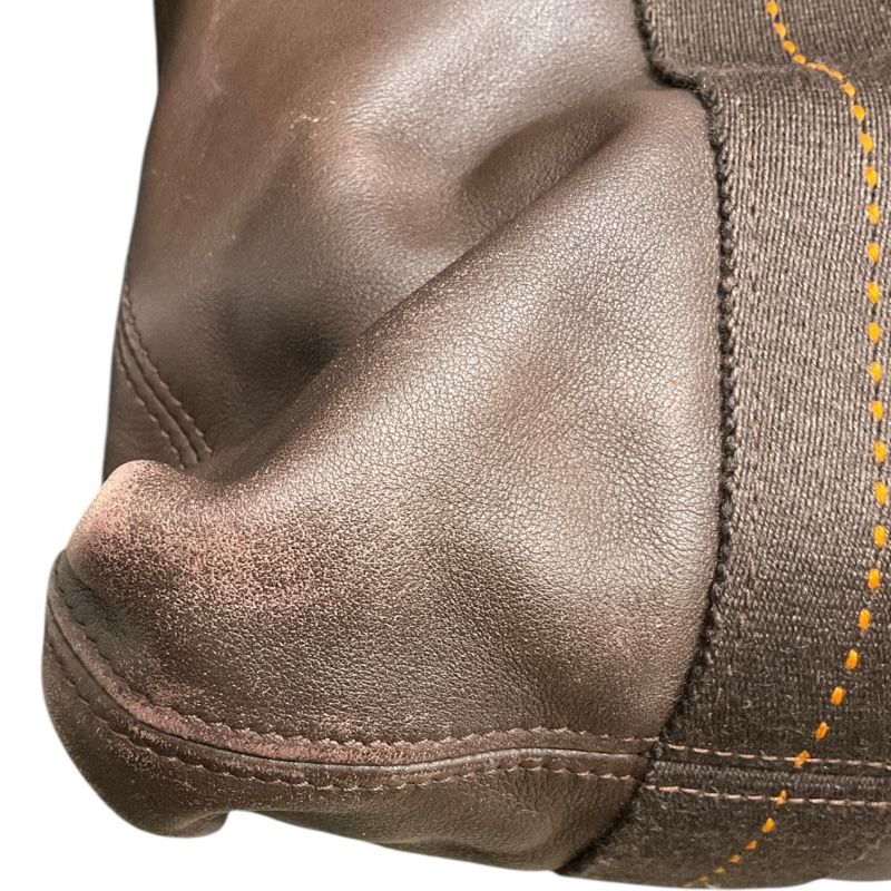 HERMES Caravan Vertical MM Brown Leather Unisex Tote Bag