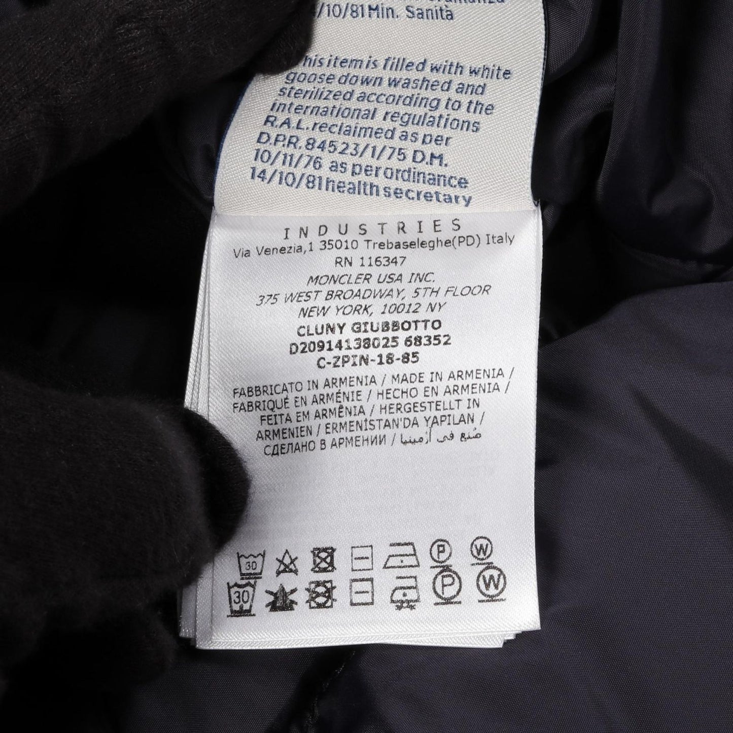 MONCLER Cluny Down Jacket in Navy - Timeless Luxury Outerwear