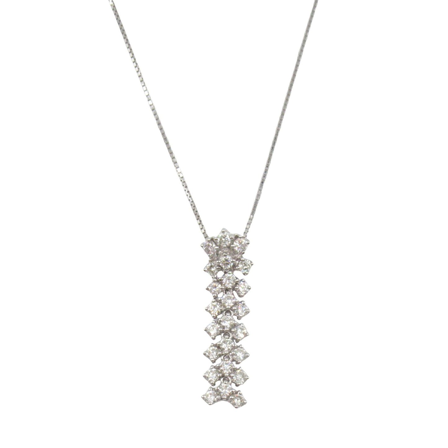 Exquisite K18WG Diamond Necklace - 1.00ct Elegance