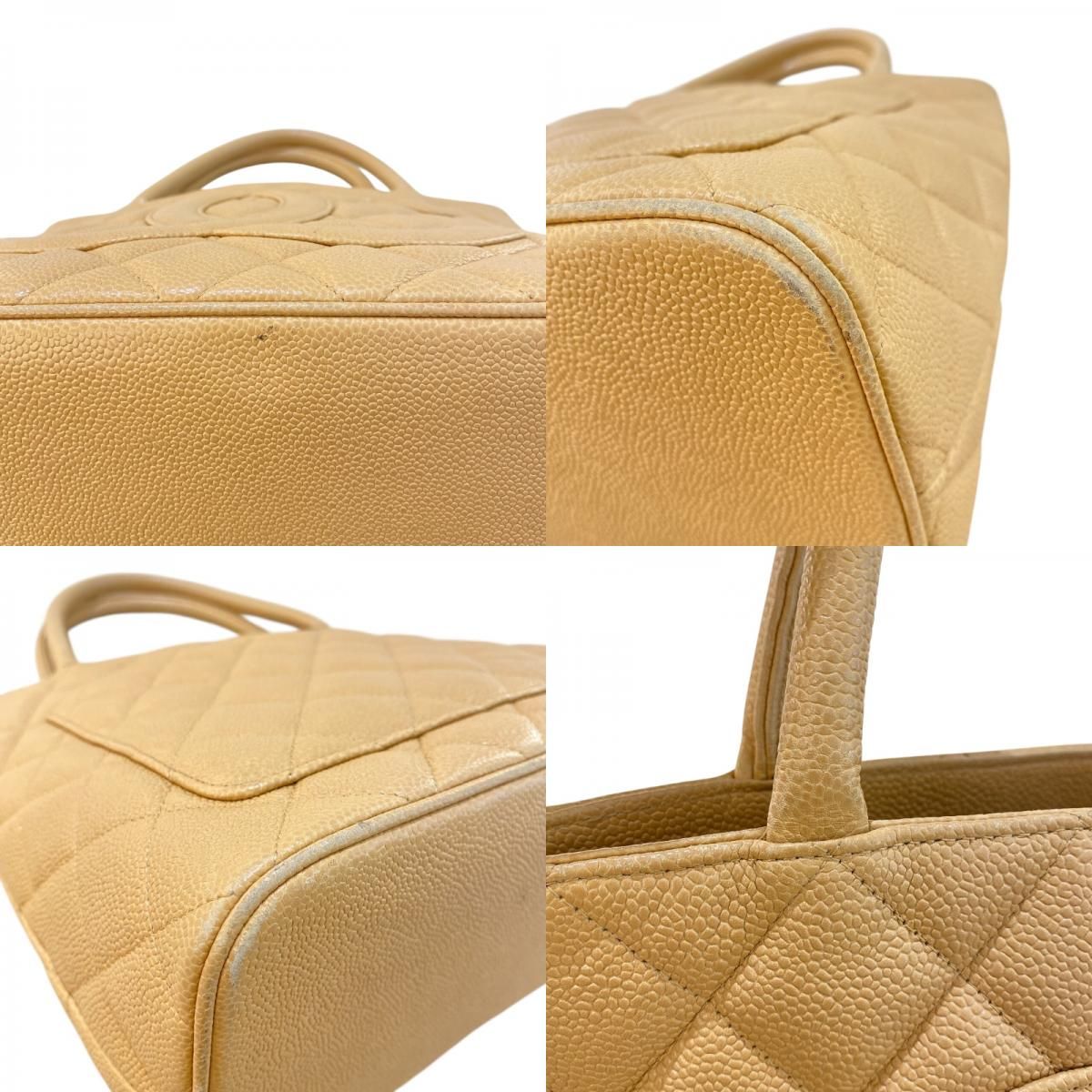 CHANEL Reissue Tote A01804 Beige Caviar Leather Handbag