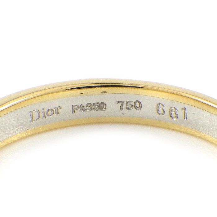 Christian Dior Twist Ring in Platinum & 18K Yellow Gold - Size 19