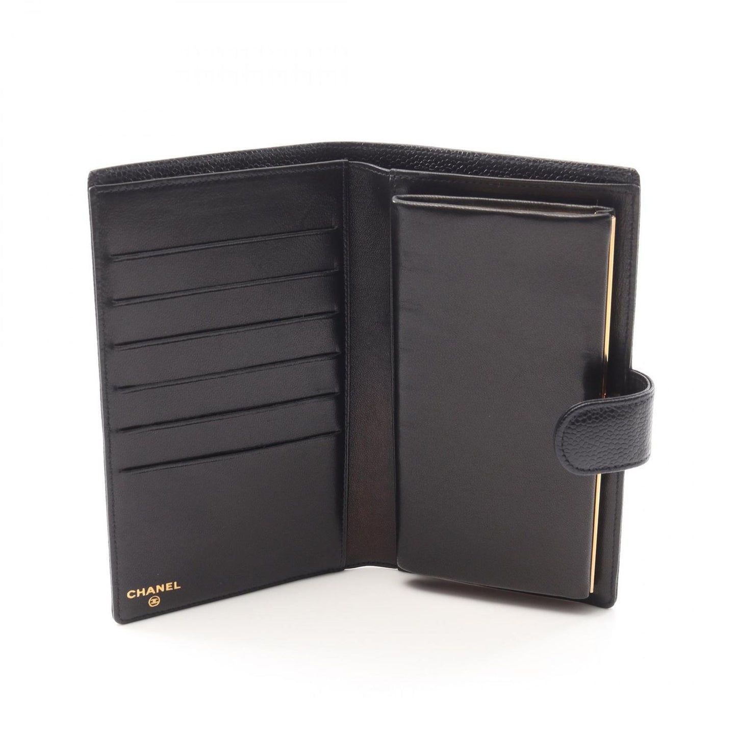CHANEL Coco Mark Black Leather Wallet - Timeless Elegance