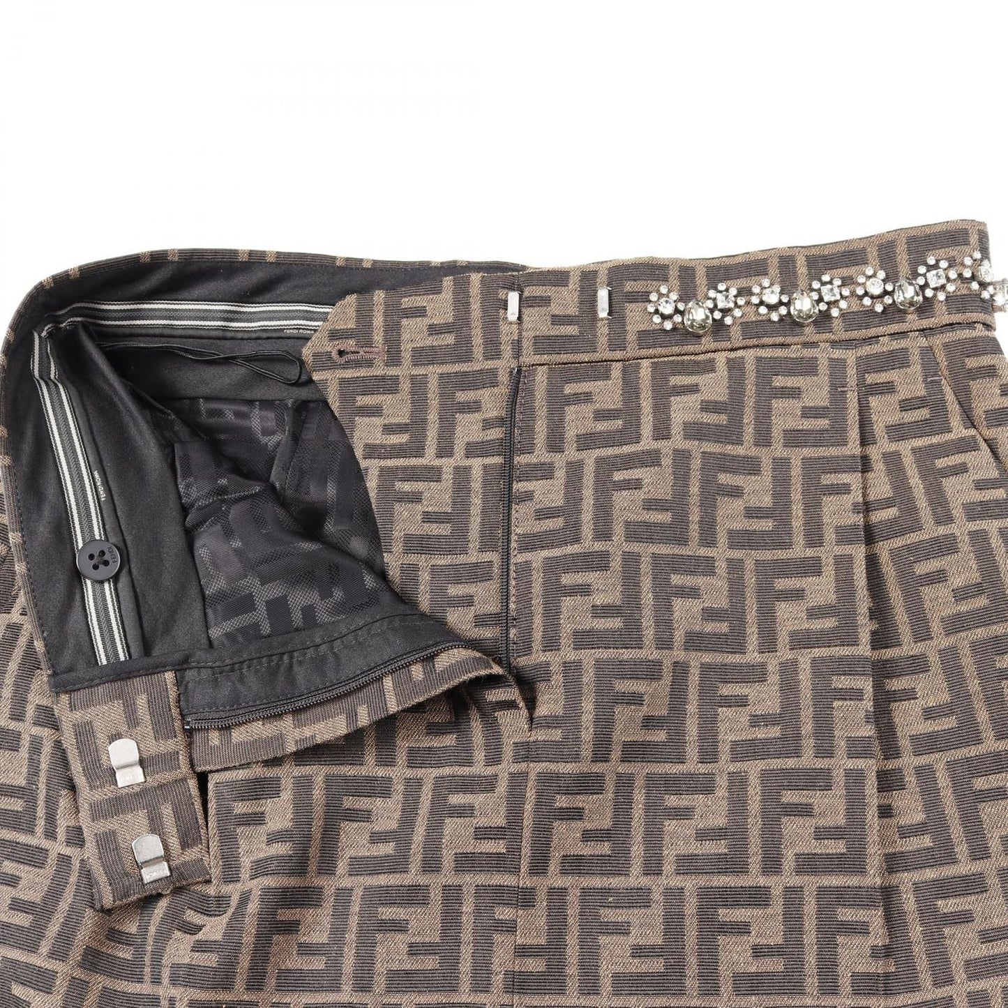 FENDI Zucca Pattern Cotton Skirt - Timeless Elegance