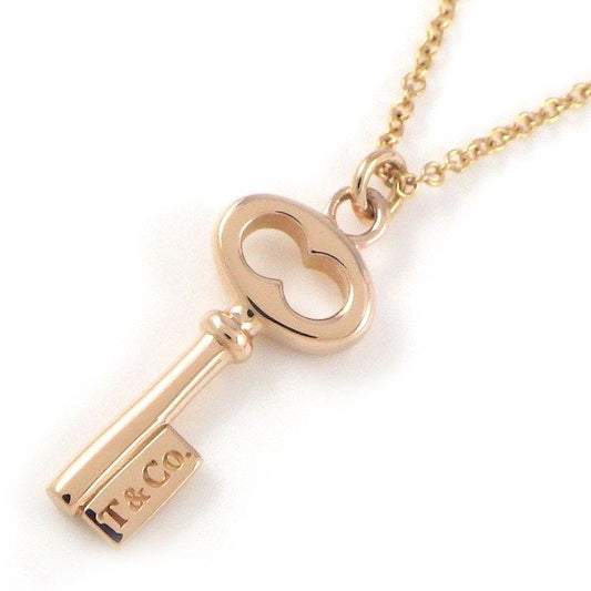 Tiffany & Co. Mini Oval Key Necklace in K18 Pink Gold