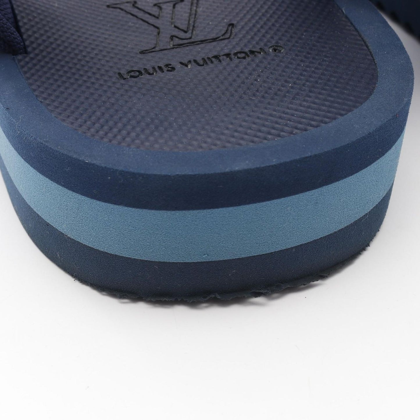 Louis Vuitton Panama Line Monogram Denim Sandals - Navy Blue