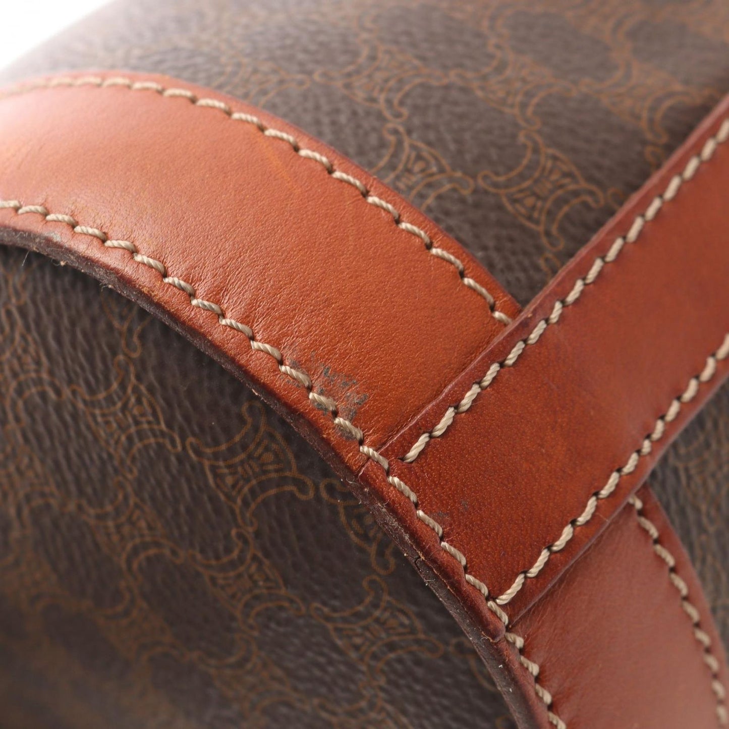 CELINE Macadam Brown Tote Bag - Timeless Elegance