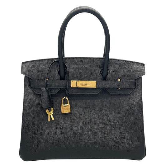 HERMES Birkin 30 Black with Gold Hardware - C Stamp