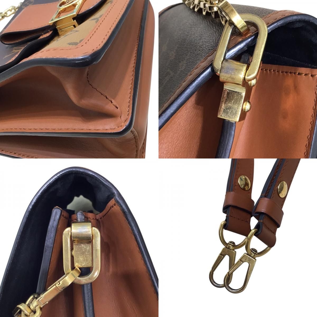 Louis Vuitton Dauphine MM Monogram Reverse PVC Leather Handbag