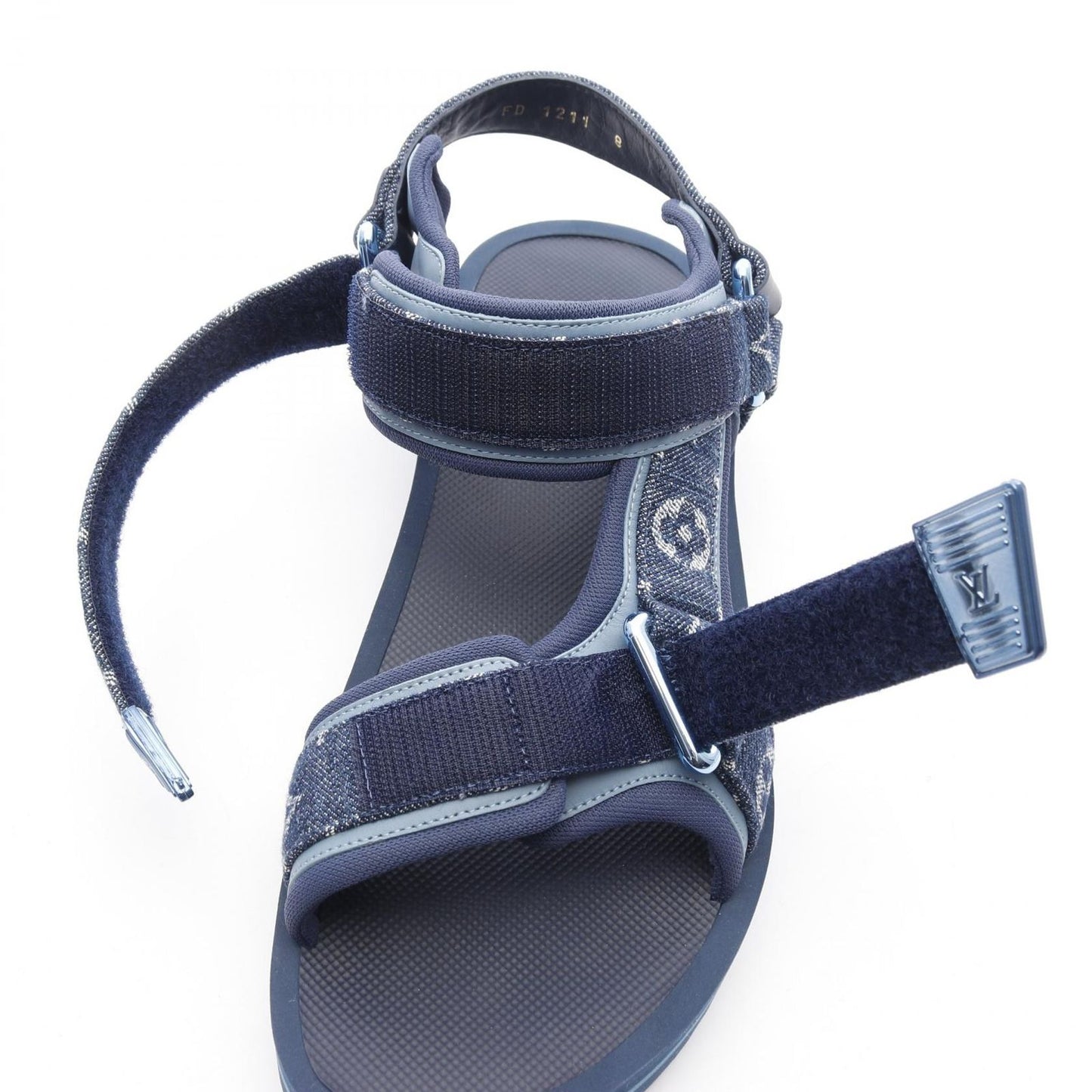 Louis Vuitton Panama Line Monogram Denim Sandals - Navy Blue