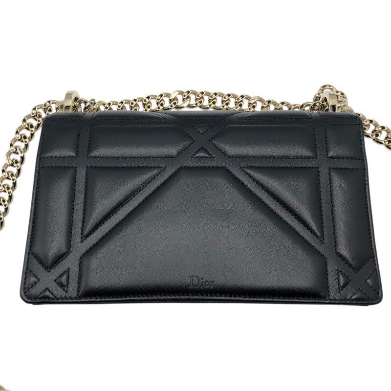 Christian Dior Diorama Shoulder Bag in Black with Gold Hardware