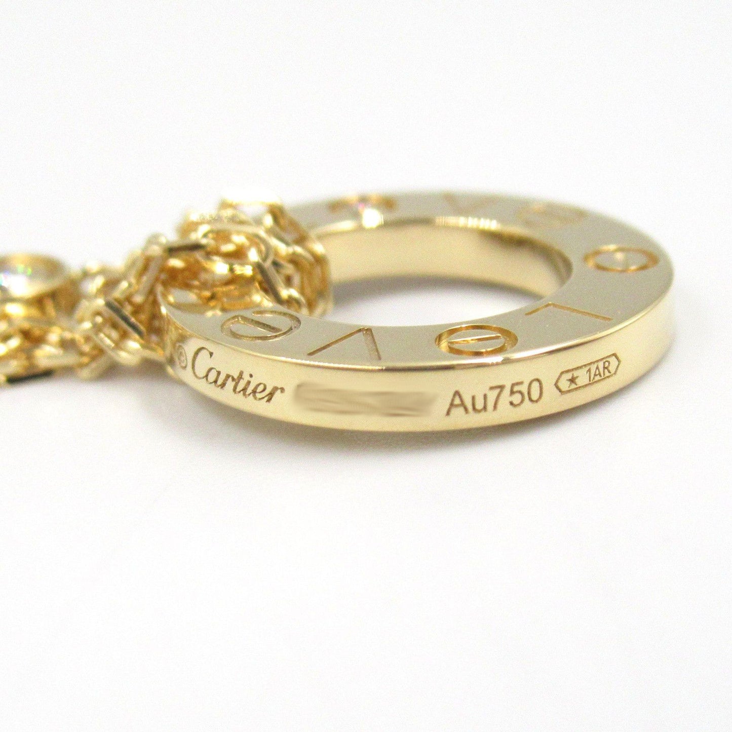 Cartier Love Circle Necklace in 18K Yellow Gold with Diamonds