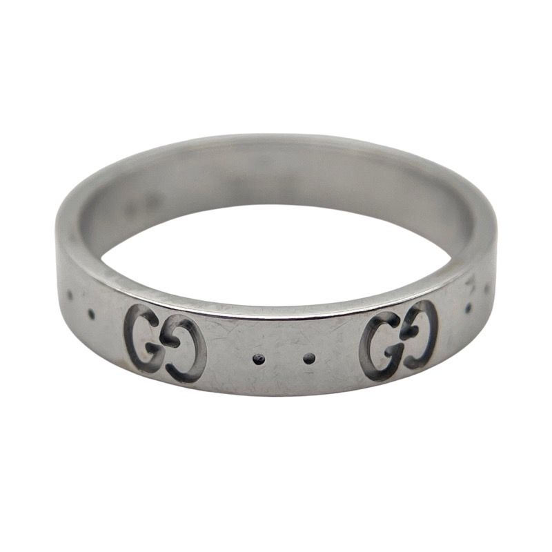 GUCCI Icon Ring in K18 White Gold - Size 16