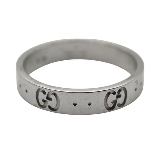 GUCCI Icon Ring in K18 White Gold - Size 16