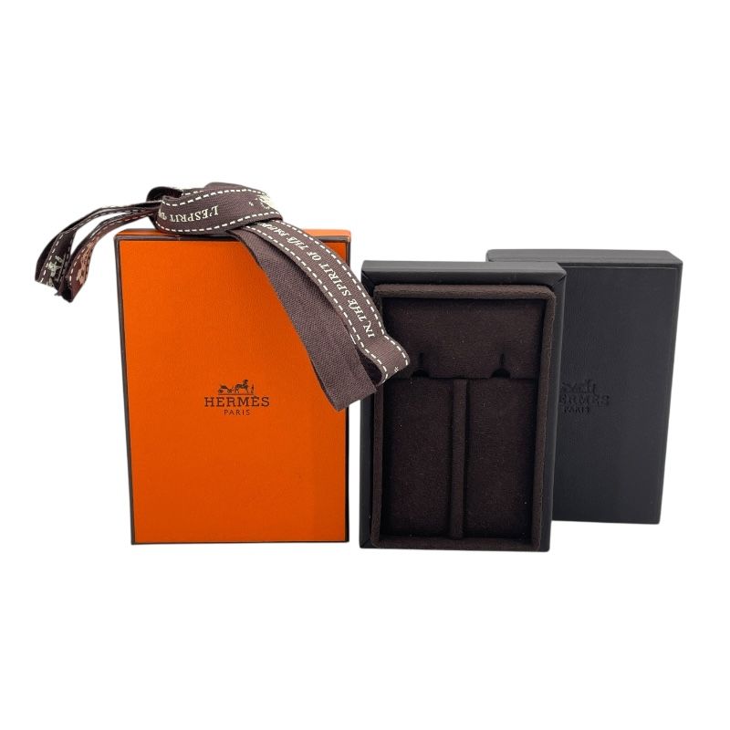 HERMES Chaine d'Ancre Earrings in K18 Pink Gold - Exquisite Luxury