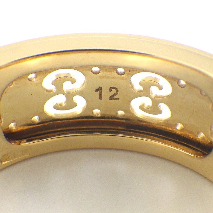 GUCCI Icon Twirl Scroll GG Logo K18YG Ring - Size 11