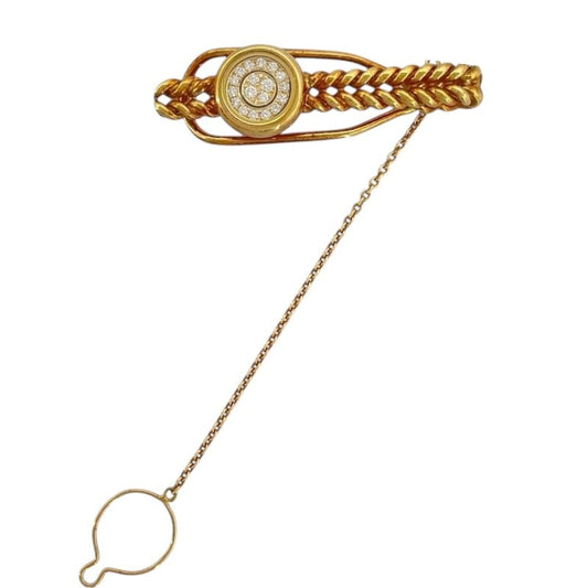 WALTHAM 750YG Gold Tie Pin with Diamond - A Timeless Luxury Accessory