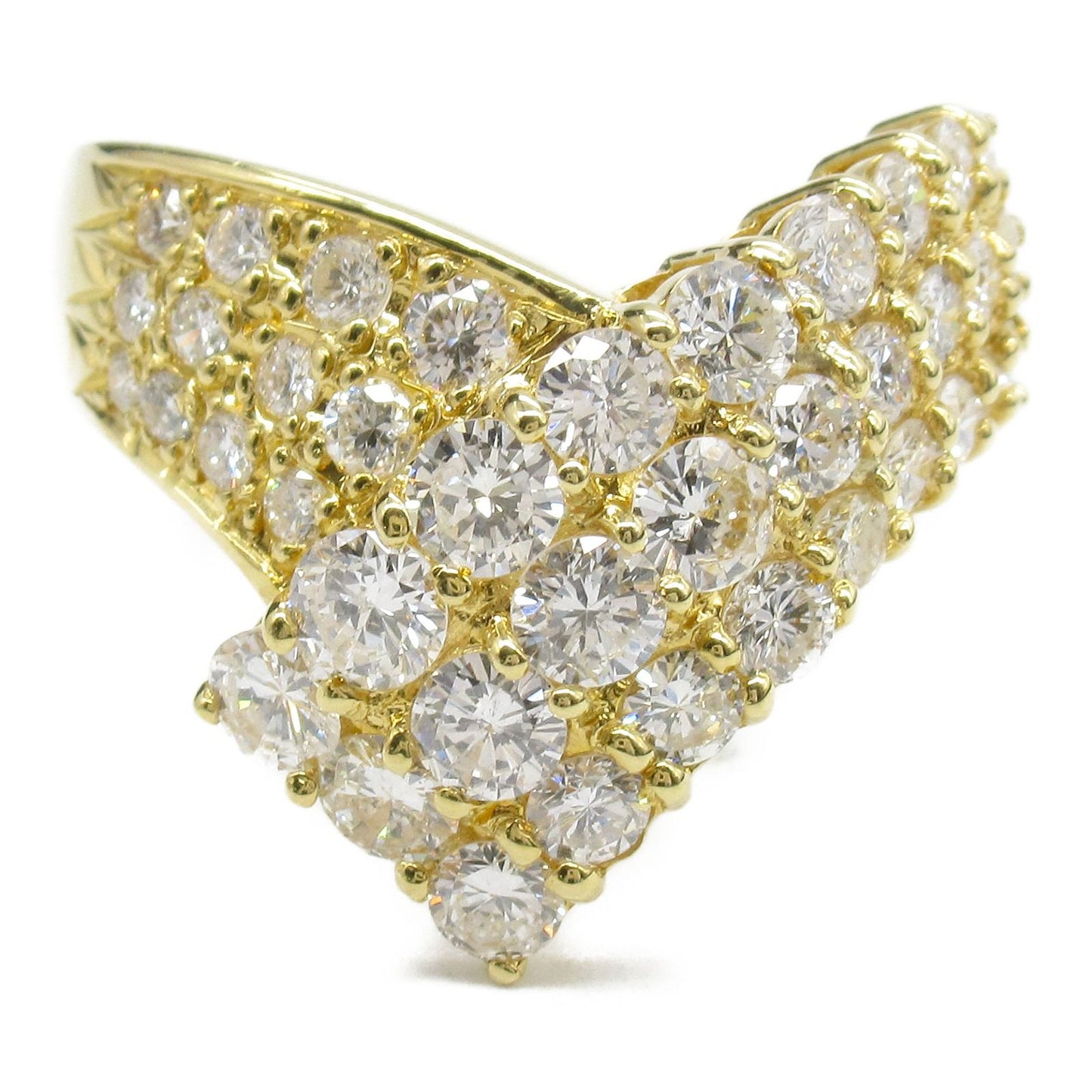 Exquisite K18 Yellow Gold Diamond Ring - 2.08ct Luxury Jewelry