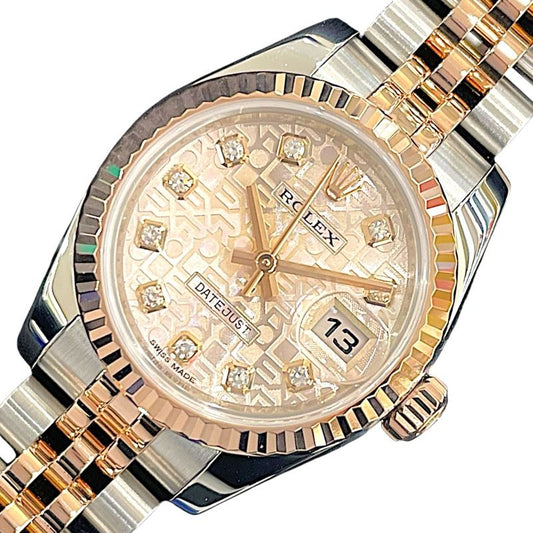 Rolex Datejust 26 179171G Pink Gold & Stainless Steel Ladies Watch