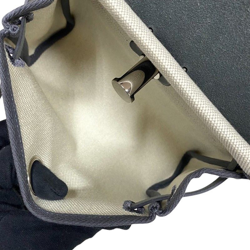 HERMES Émile Mini Zip Bag in Ecru Aldoise with Silver Hardware