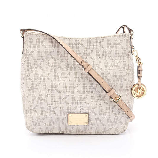 MICHAEL MICHAEL KORS Jet Set Travel Large Logo Messenger Bag - White