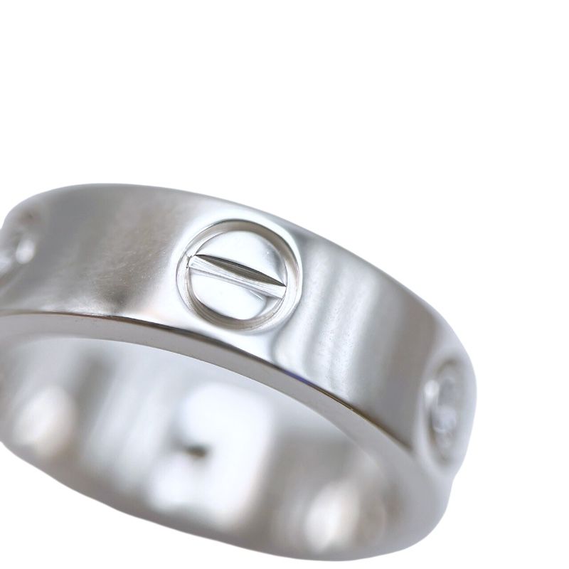 Cartier Love Ring in K18 White Gold with Diamonds - Size 50