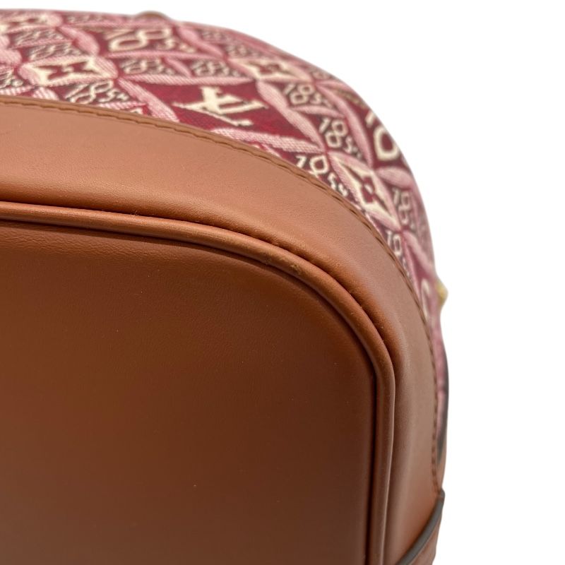 Louis Vuitton Petit Noé Since 1854 Wine Red & Brown Jacquard Shoulder Bag