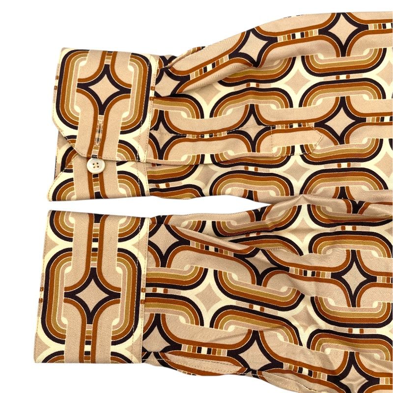 CELINE Chain Print Silk Blouse - Multicolor Elegance