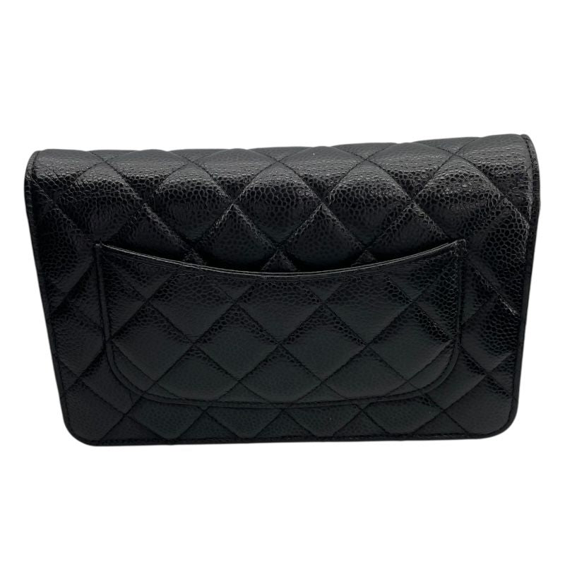 CHANEL Matelassé Chain Shoulder Bag AP0250 - Black Caviar Skin