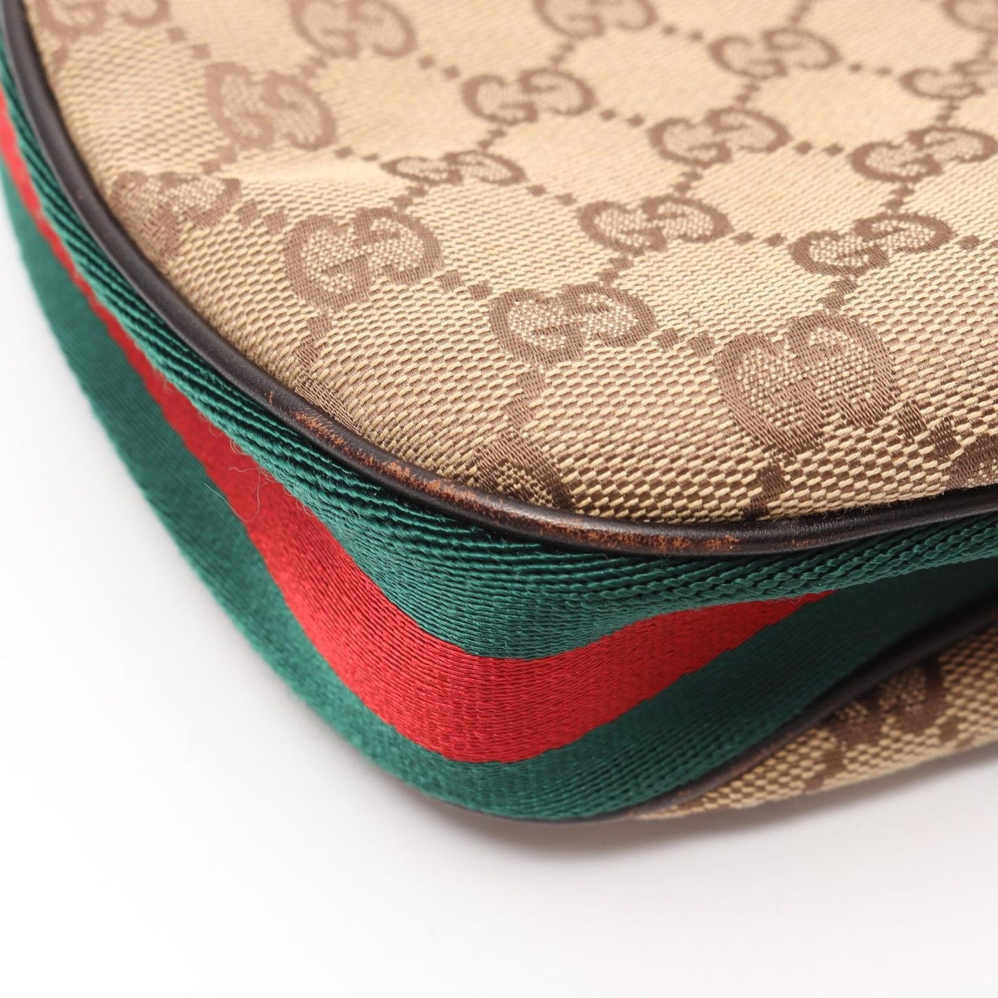 GUCCI GG Canvas Sherry Line Shoulder Bag - Beige Luxury