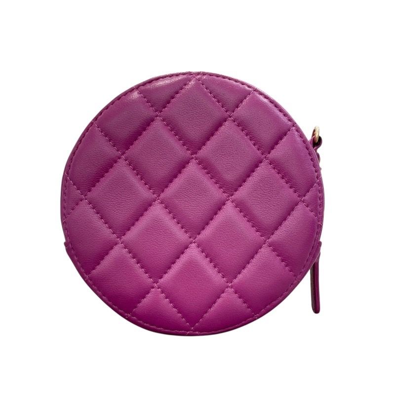 CHANEL Chain Shoulder Bag - Purple & Gold Hardware - Lambskin