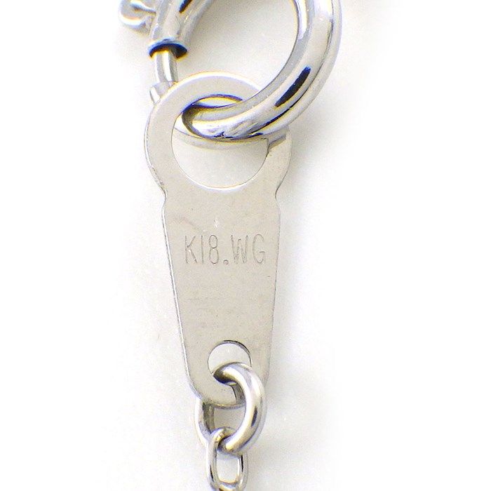 Exquisite K18 White Gold Flower Motif Necklace with Pink Diamonds