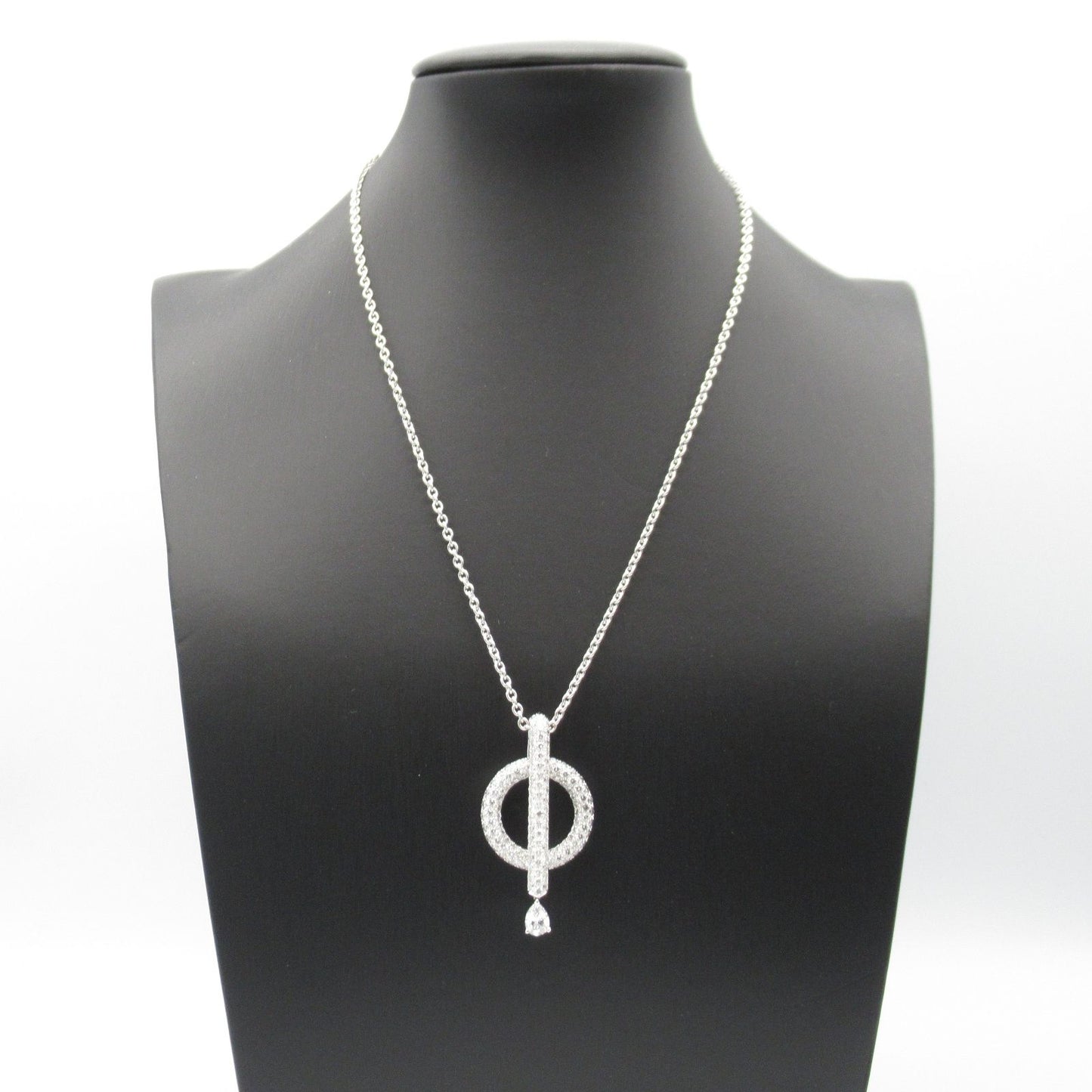 CHANEL Omega Diamond Necklace in 18K White Gold - Exquisite Elegance