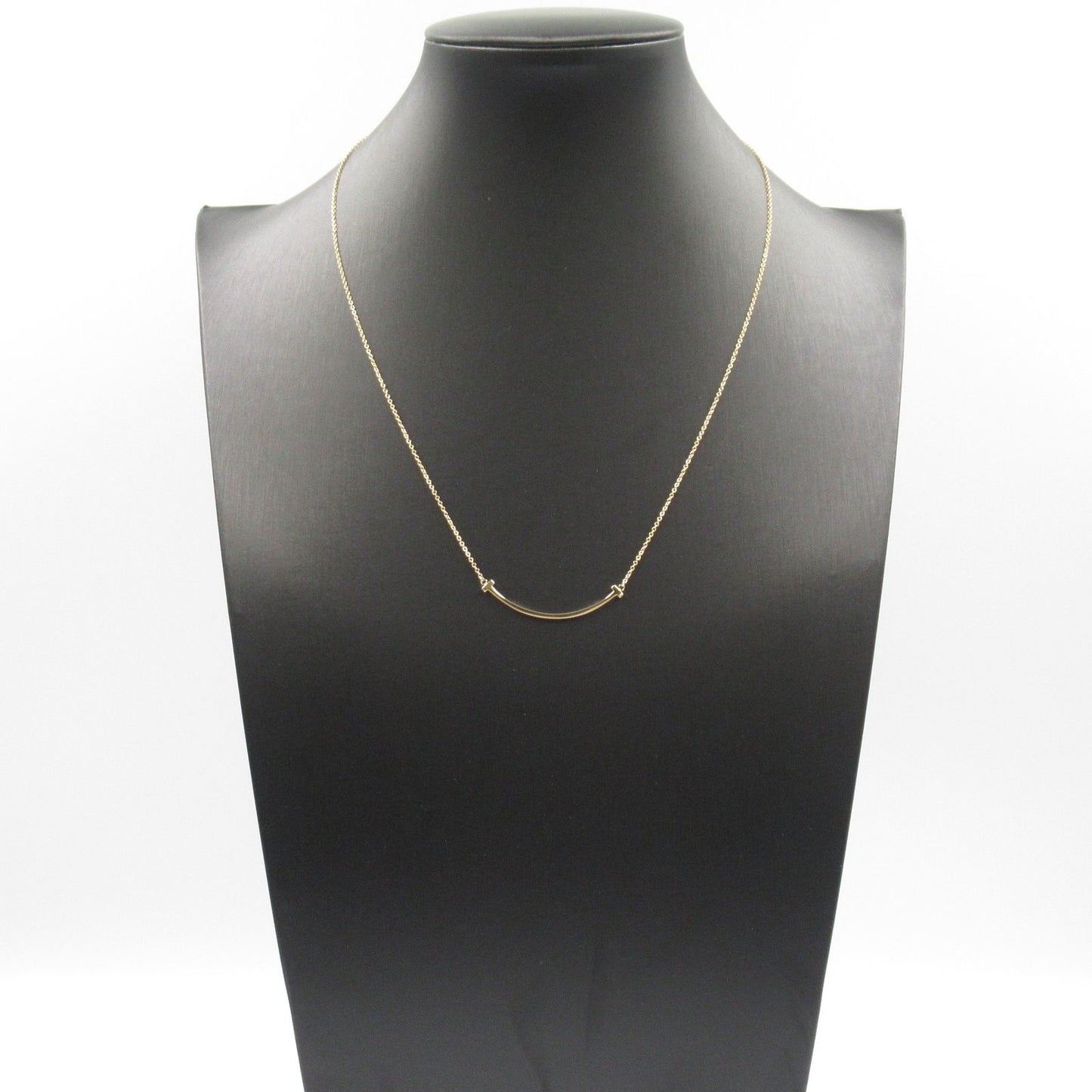 TIFFANY＆CO T Smile Small Necklace in K18PG - Exquisite Elegance
