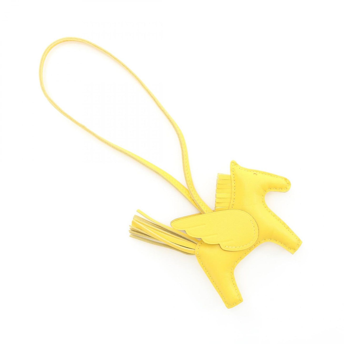 HERMES Rodeo Pegasus PM Charm in Jaune Naple - Unused Luxury Accessory