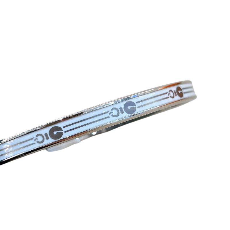 HERMES Unis Enamel Bracelet in White & Silver - Timeless Elegance