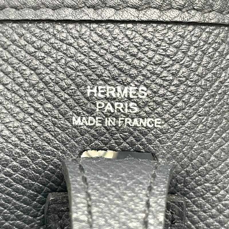 HERMES Évelyne TPM A刻 Black Leather Shoulder Bag for Women