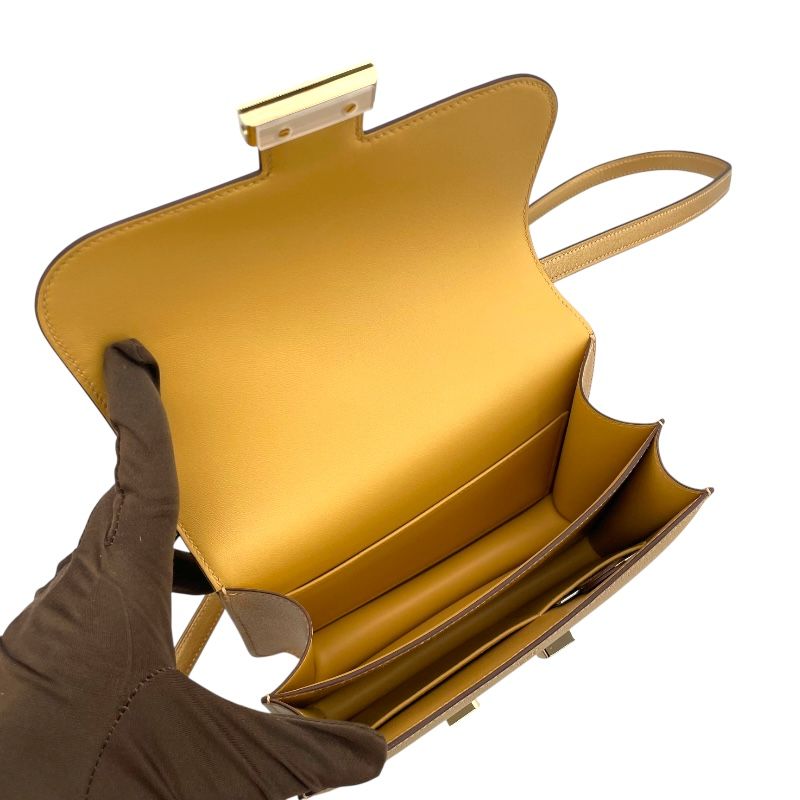 HERMES Constance 3 Mini in Dore Chevre Shiny Leather - Unused