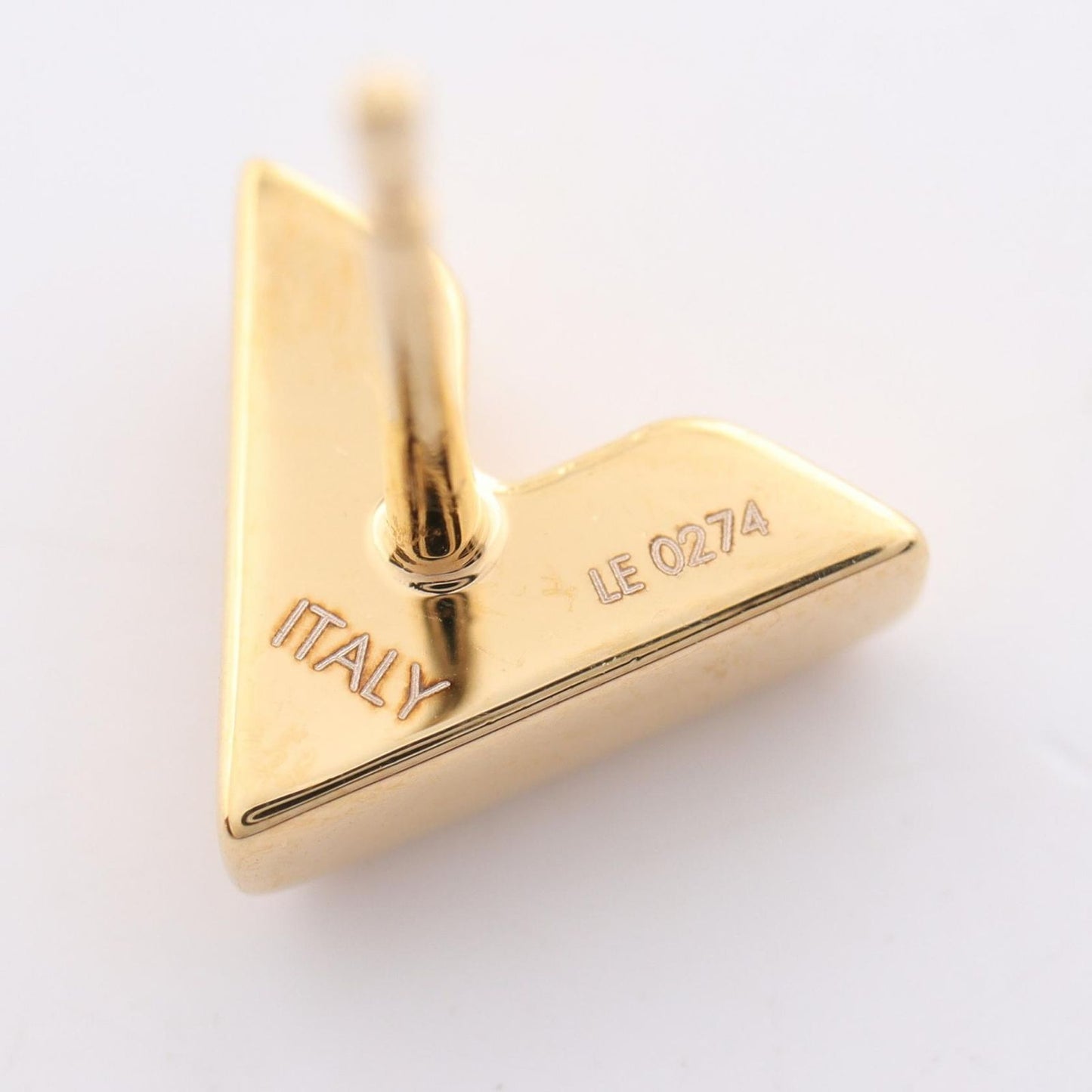 Louis Vuitton Essential V Stud Earrings in Gold Plated Finish