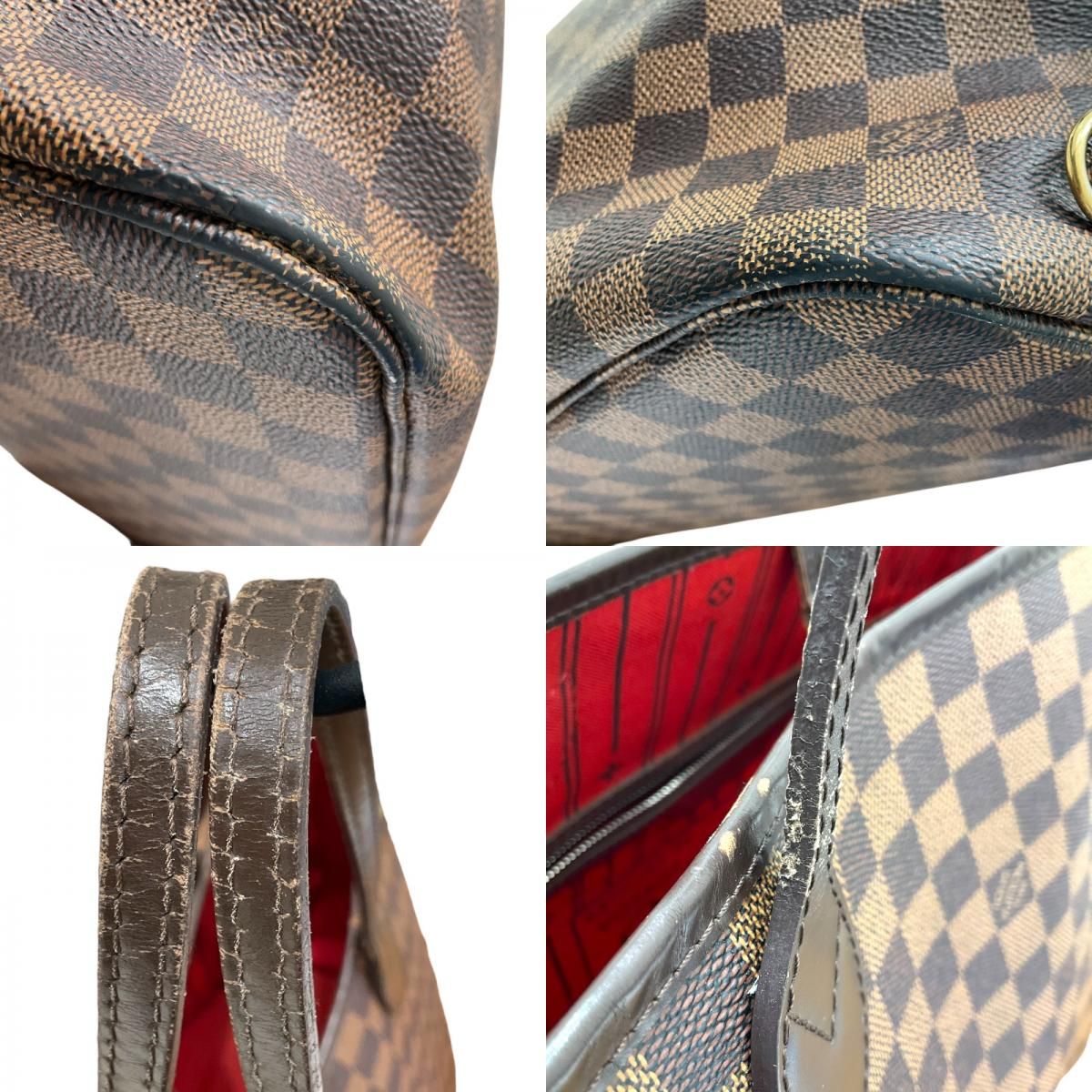 Louis Vuitton Neverfull MM Brown Damier Canvas Tote Bag