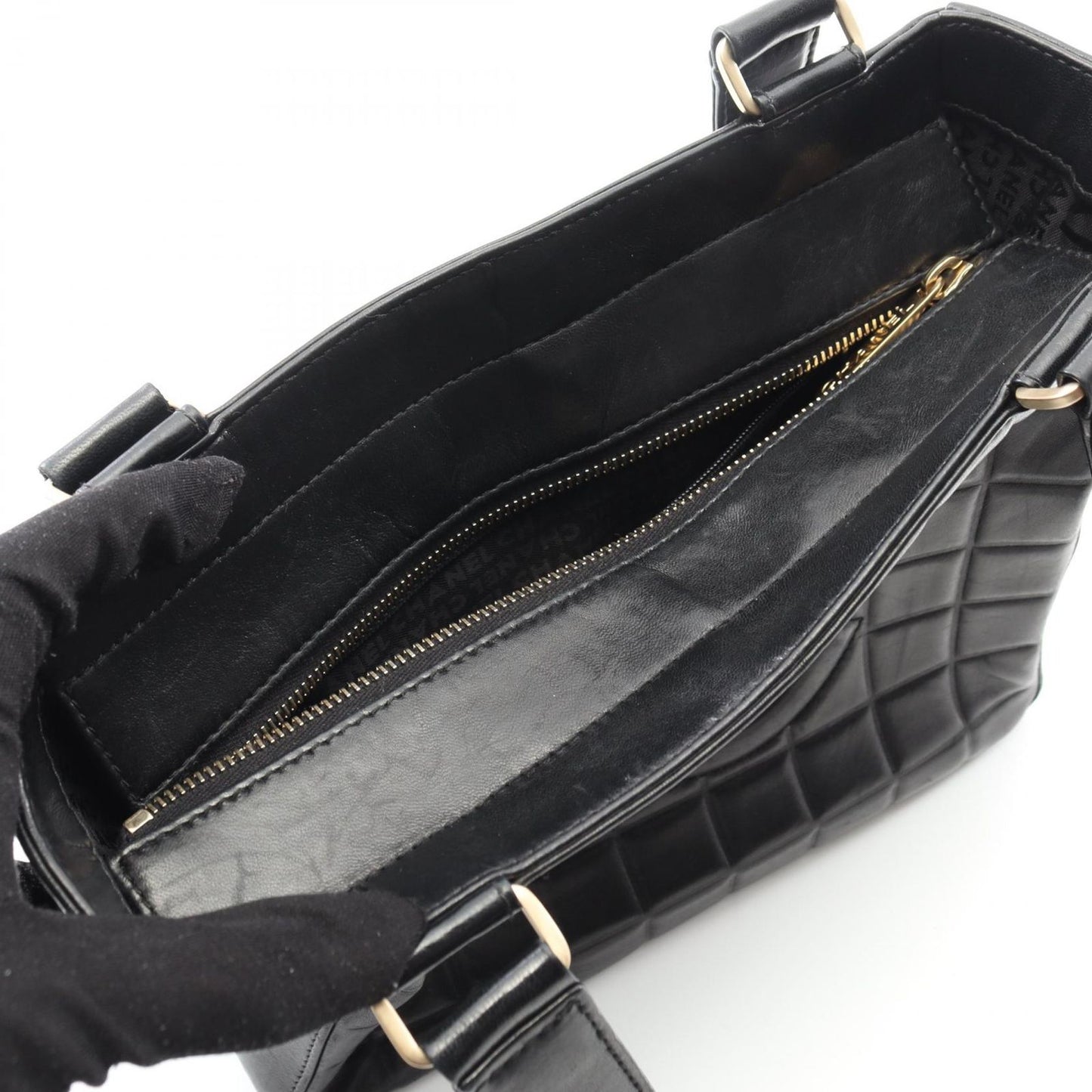 CHANEL Chocolate Bar Tote Bag in Black Lambskin - Timeless Elegance