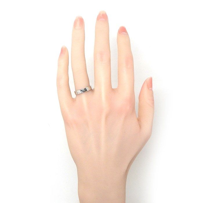 Cartier Love Ring Small Model with Diamond - K18 White Gold