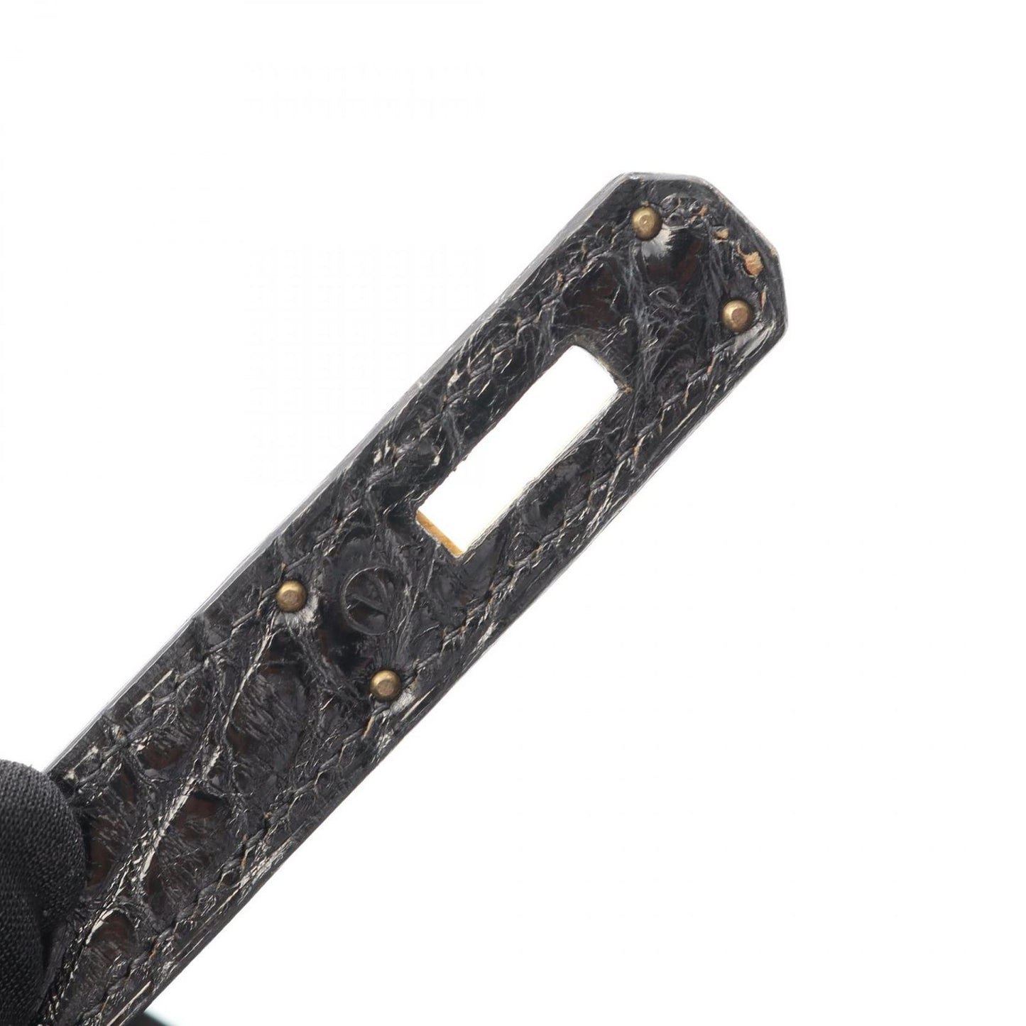 HERMES Kelly 32 Handbag in Black Alligator - Timeless Elegance