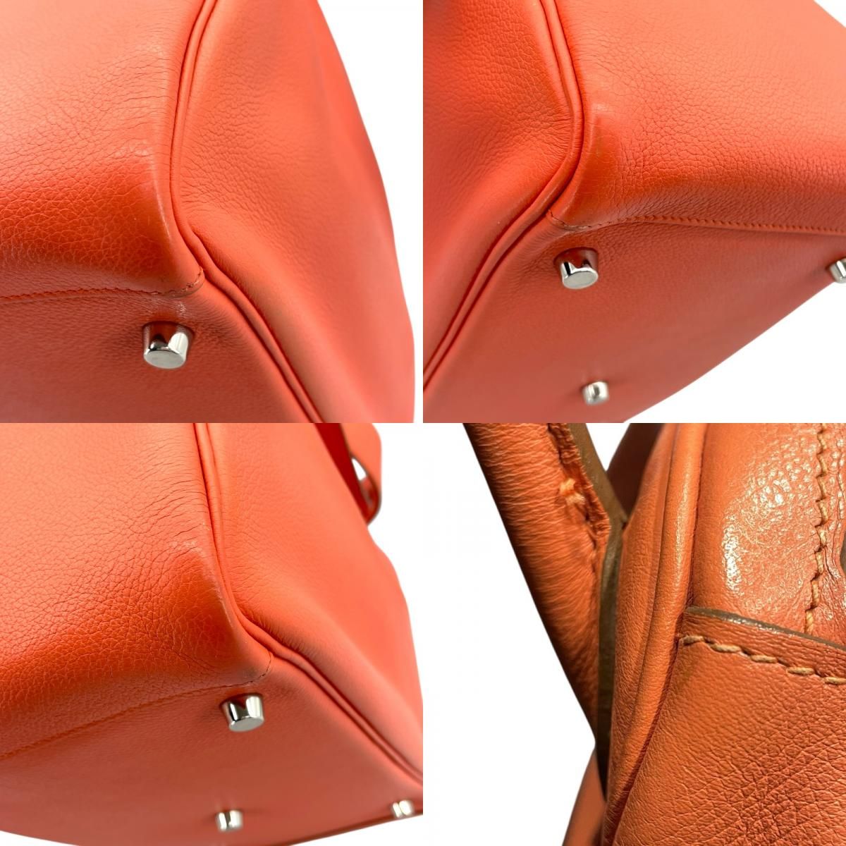 HERMES Lindy 30 Handbag in Flamingo with Silver Hardware