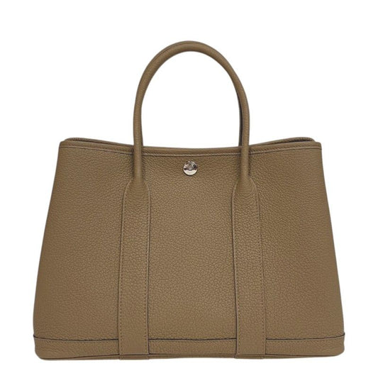 HERMES Garden Party TPM Beige Marfa Tote with Silver Hardware