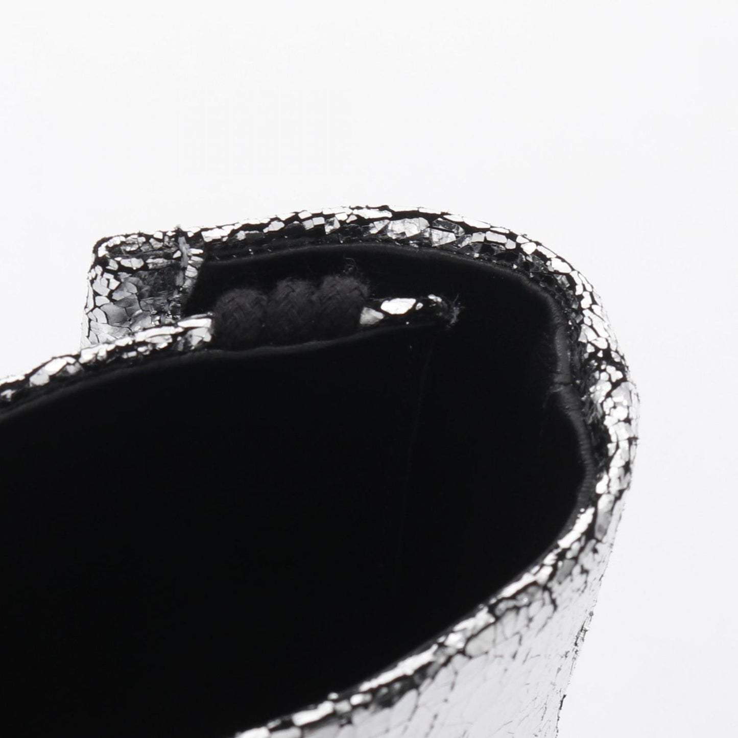 Maison Margiela Tabi Leather Short Boots - Silver, Size 39