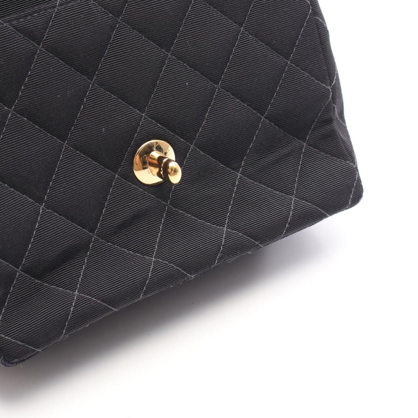 CHANEL Matelassé Single Flap Shoulder Bag - Black Canvas
