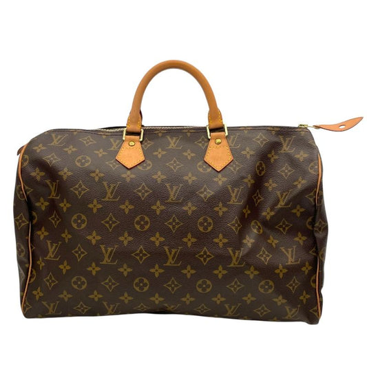 Louis Vuitton Speedy 40 Monogram Canvas Handbag - Brown