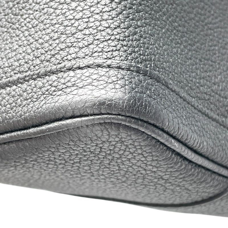 HERMES Garden Party PM Black Negonda Handbag with Silver Hardware